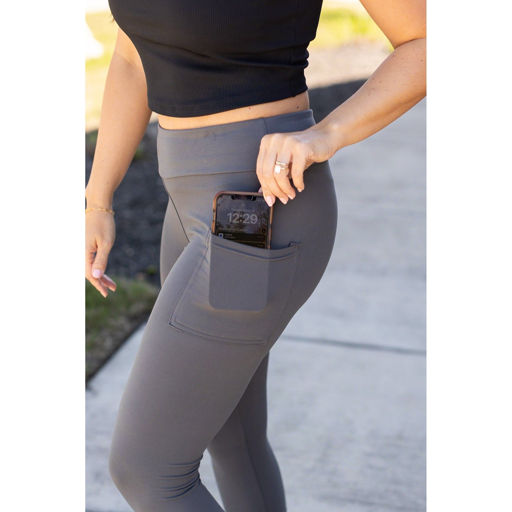 Ready to Ship | The Dani -  Charcoal CAPRI with POCKETS